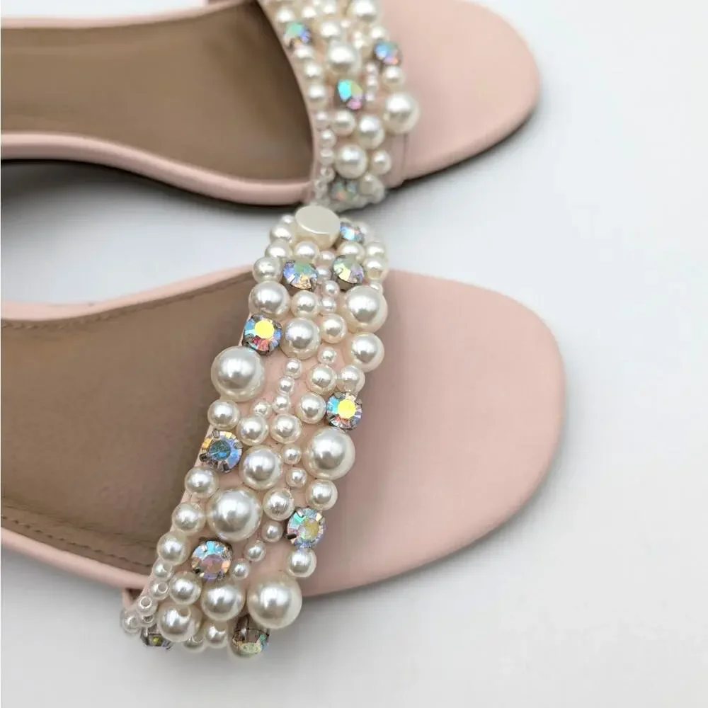 DV by Dolce Vita Gavon Block Heel Sandals Back Zip Girls' Blush Size US4